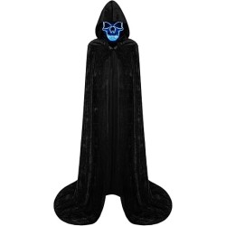 Double Couple Disfraces de Halloween para adultos | Capa con gorro y mascara brillante incluida