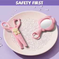 Kit de maquillaje para niñas con estuche de almacenamiento de caballo volador