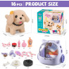 Juguete perro robot con 16 accesorios para niñas