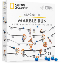 National Geographic Magnetic Marble Run | Juego de canicas armable para pared