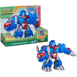 Transformers Dinobot Adventures Optimus Prime T-Rex | Juguete transformable de dinosaurio Optimus prime