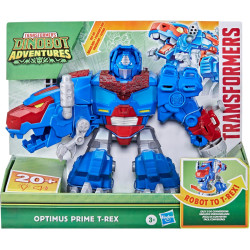 Transformers Dinobot Adventures Optimus Prime T-Rex | Juguete transformable de dinosaurio Optimus prime