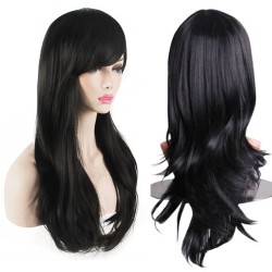 Peluca de cosplay para mujeres con gorra