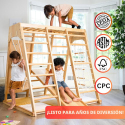 Avenlur Zona de juegos para interiores | Echa de madera y segura para interiores