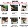 Máscara LED punk para adultos | Mascara LED Futurista para disfraces o cosplays