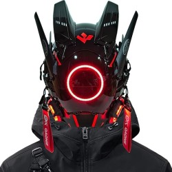 Máscara LED punk para adultos | Mascara LED Futurista para disfraces o cosplays