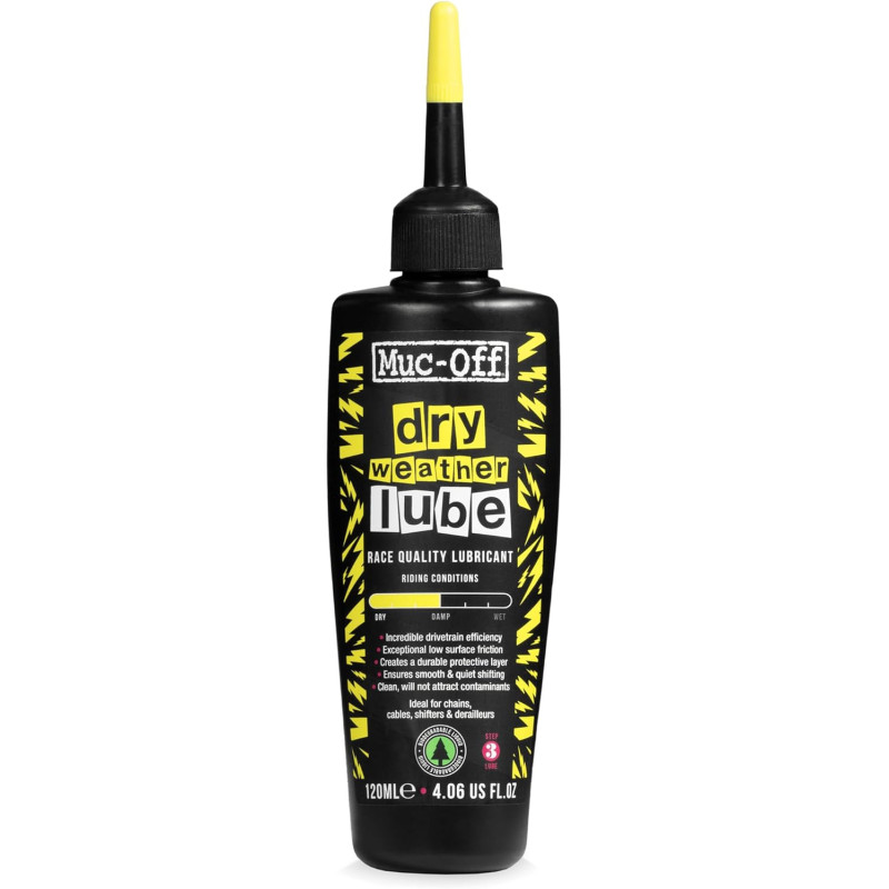 Muc-Off Lubricante para cadena de bicicleta Paquete de 2 | 2 envases de lubricante para cadenas de bicicletas