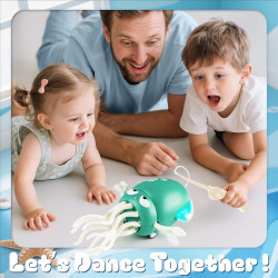 Juguete eléctrico de pulpo bailarín | Jufguete interactivo con movimientos y musica