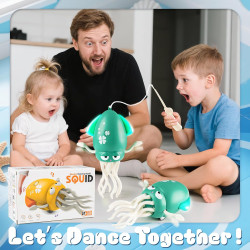 Juguete eléctrico de pulpo bailarín | Jufguete interactivo con movimientos y musica