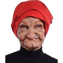Máscara de nana vieja para halloween disfraz