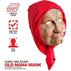 Máscara de nana vieja para halloween disfraz