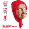 Máscara de nana vieja para halloween disfraz