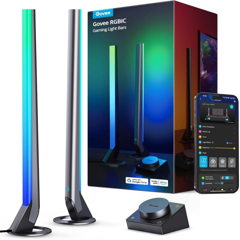 Govee RGBIC - Barras de luz para juegos | Decoracion LED de barras para juegos