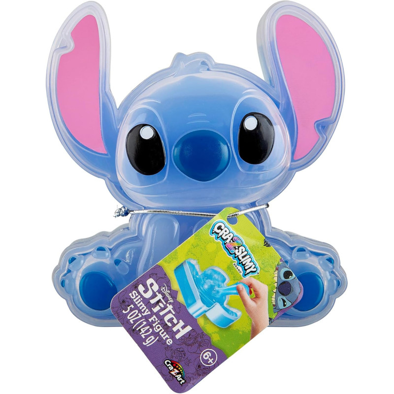 Brillante, elástico, súper suave, liso de punto azul con mezcla de confeti en forma de stitch