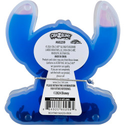 Brillante, elástico, súper suave, liso de punto azul con mezcla de confeti en forma de stitch