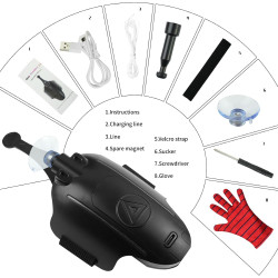 Tirador de telaraña negra iluminada | Tirador de telaraña retractil y facil de usar