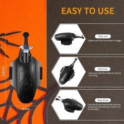 Tirador de telaraña negra iluminada | Tirador de telaraña retractil y facil de usar