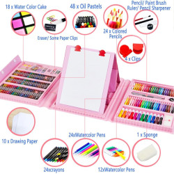 DLUCKY 208 piezas de suministros de arte, kit de arte de dibujo para niños y adultos