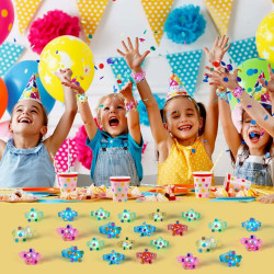 SCIONE Paquete de 24 pulseras giratorias con luz LED | Pulseras LED giratoria