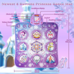 Alfombra de baile electrónica para niñas de 3 a 12 años