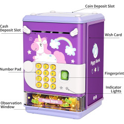 Alcancia Hucha de juguete electrónico mini cajero automático con contraseña personal