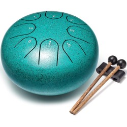 Tambor de lengüetas de acero | Instrumento de meditacion con mazos y bolsa de viaje incluida