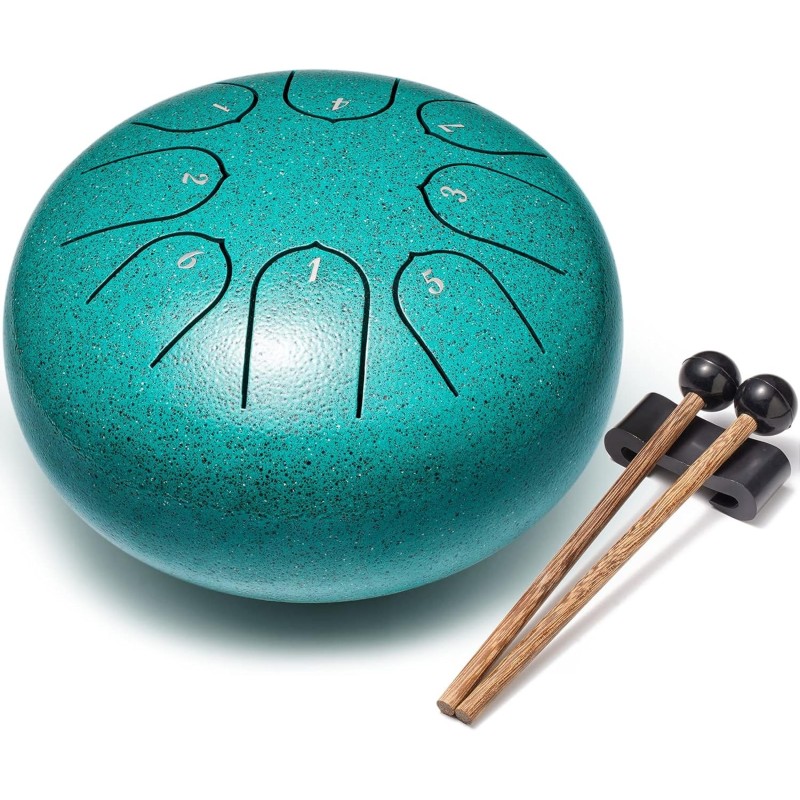 Tambor de lengüetas de acero | Instrumento de meditacion con mazos y bolsa de viaje incluida Tambor de lengüetas de acero | Instrumento de meditacion con mazos y bolsa de viaje incluida