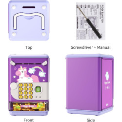 Alcancia Hucha de juguete electrónico mini cajero automático con contraseña personal