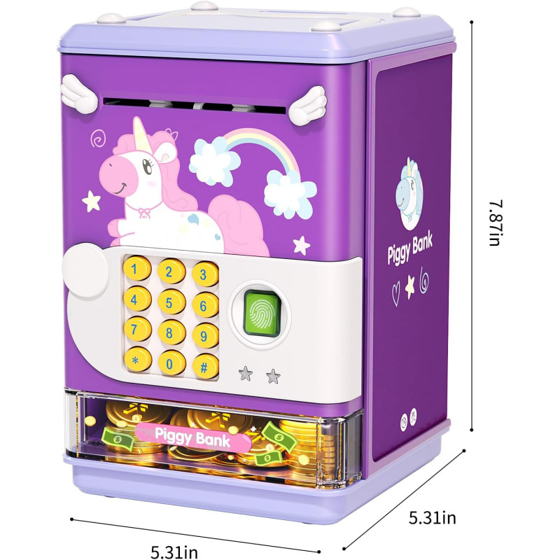 Alcancia Hucha de juguete electrónico mini cajero automático con contraseña personal
