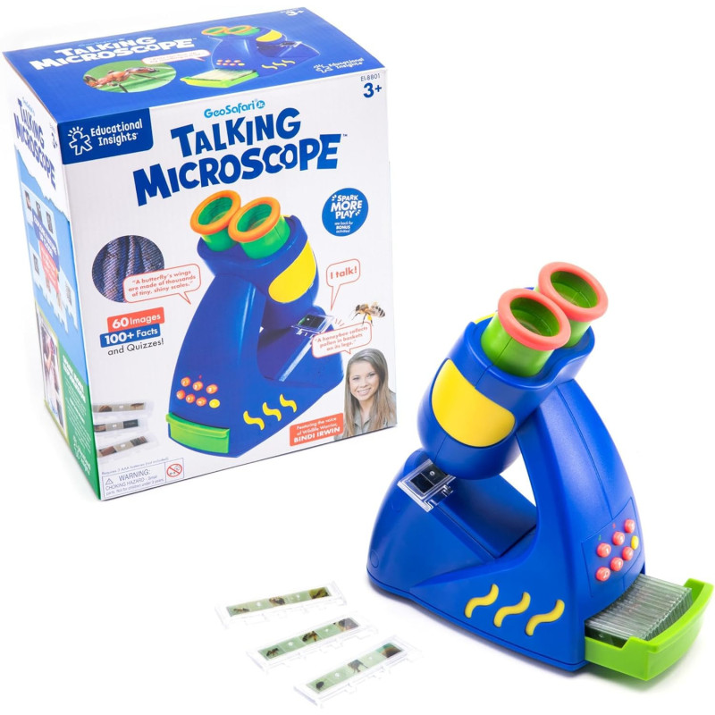 Educational Insights Geosafari Jr. - Microscopio parlante | Microscopio de juguete parlante