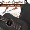 Pyle Kit de guitarra acústica, 1/2 tamaño junior, instrumento de cuerda de acero de madera para principiantes y adultos