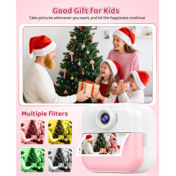 Cámara DITUPAN Kids con cámara frontal y trasera para selfie