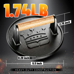 Prensa para hamburguesas | Con el peso ideal para aplastar hamburguesas