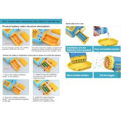 Paquete de 2 máquinas de burbujas para niños con solución de burbujas