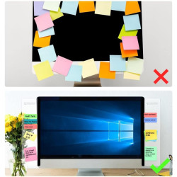 Soporte para notas adhesivas de escritorio | Accesorio de monitor para notas adhesivas