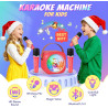 Mini máquina de karaoke con 2 micrófonos inalámbricos