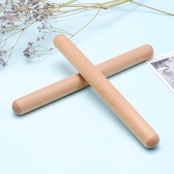 Juego de 4 instrumentos musicales de percusión de mano | Echos de madera e incluye bolsa de viaje
