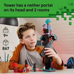 LEGO Minecraft The Enderman Tower | Figura de enderman de 11.7 armable