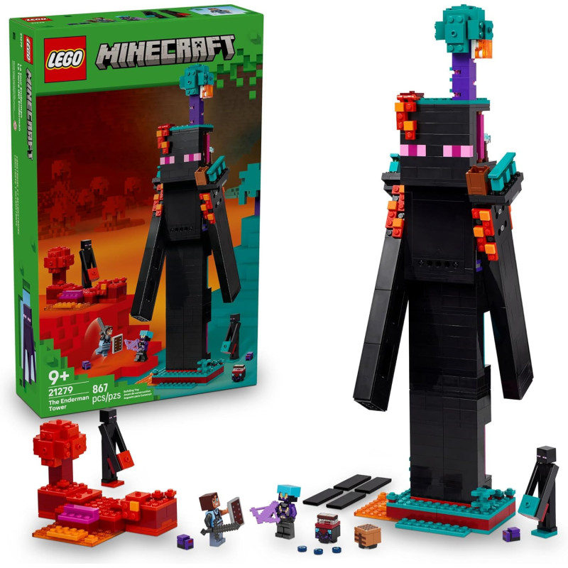 LEGO Minecraft The Enderman Tower | Figura de enderman de 11.7 armable