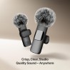 Micrófono inalámbrico profesional para iPhone, iPad, Android, micrófono Lavalier para grabación de video