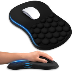 Alfombrilla de mouse ergonómica | Alfombrilla para mouse con reposamuñecas y viscoelastica