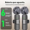 Micrófono inalámbrico profesional para iPhone, iPad, Android, micrófono Lavalier para grabación de video
