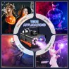 Máquina de niebla, máquina de humo de Halloween con luces de bola de discoteca