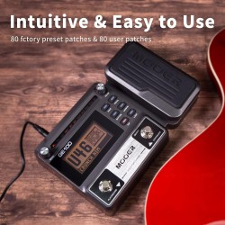 Pedal de guitarra multiefectos con 80 preajustes