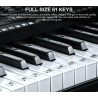 Piano de teclado electrónico portátil de 61 teclas con teclas iluminadas de tamaño completo