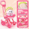 Cochecito y perro de peluche electrónico interactivo