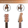 Soporte de pared para guitarra, 2 unidades, colgador de guitarra de madera de nogal negro