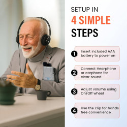 Amplificador de sonido ultra do con auriculares y audífonos marca WILLIAMS AV