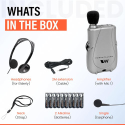 Amplificador de sonido ultra do con auriculares y audífonos marca WILLIAMS AV