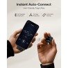 Micrófono Lavalier inalámbrico para iPhone iPad Android con estuche de carga de batería de 80 horas de duración